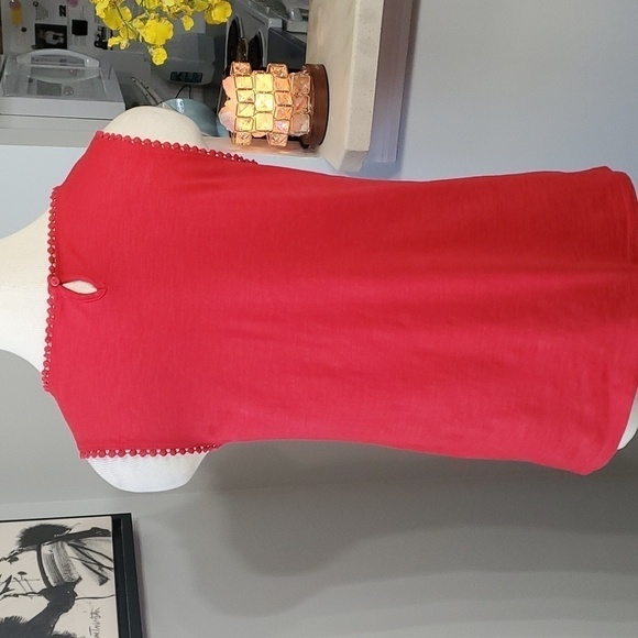 St. John's Bay red Women's top Lovely enbroidery at the top in blue/white Size S - Picture 5 of 9